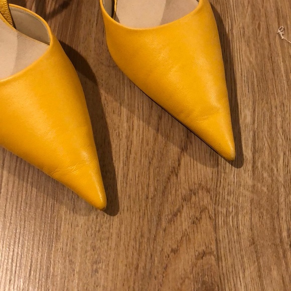 Topshop yellow kitten slingback - Picture 2 of 3